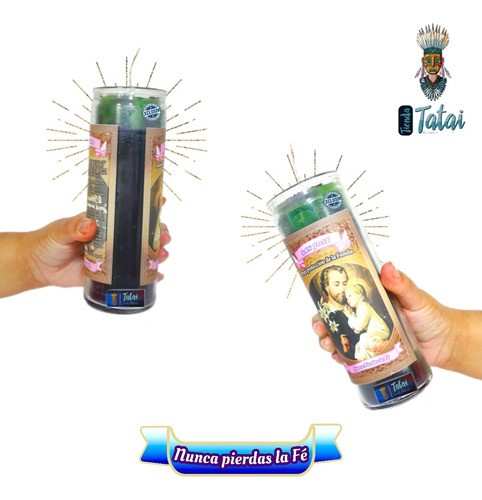 Veladora San José Nunca Pierdas La Fe 1 Pieza