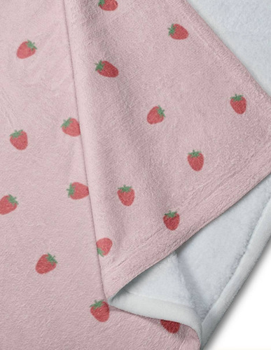 Cobija Frazada Patrones Varios Diseños Ligera Ultrasuave Fresas Lisa