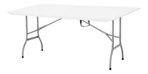 Mesa Plegable Rectangular 180cm Blanca Maleta