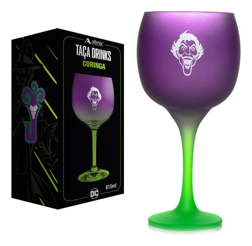 Taça Drinks Prime Joker | Colecionável | Dc Comics Cor Colorido