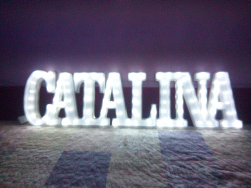 Imagen 3 de 10 de Nombres Iluminados Letras 25 Cm Polyfan + Nro De 25 Cm Luces