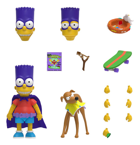 Figura Los Simpsons Bartman Superheroe Super 7 12cm