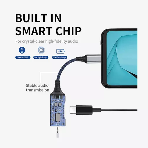 Adaptador Usb Tipo C A Jack 3.5 Audio Para Auricular Samsung