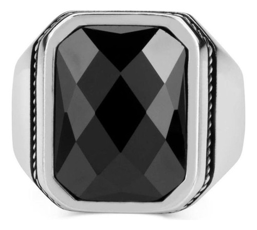 Sortija Para Hombre Con Piedra Ónix En Plata 950