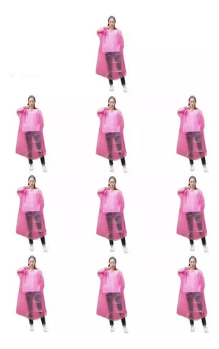 10x Poncho De Lluvia Capa Pilotin Impermeable Capucha 