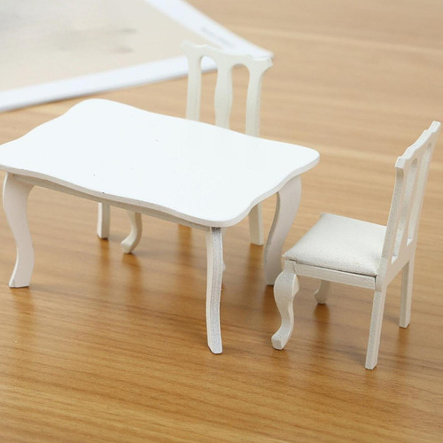 1:12 Juego De Mesa Y Silla De Casa De Muñecas, Manualidades