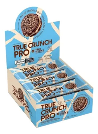 3 True Crunch Pro Cookies, Chocolate Meio Amargo E Amendoim