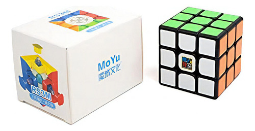 Moyu Cubo Rubik Rs3m 3x3 2020 Magnetico Black Incluye Base Y Desarmador Para Ajuste