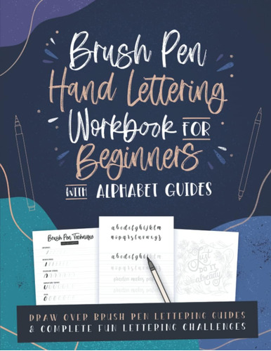 Libro: Brush Pen Hand Lettering Workbook For Beginners With 