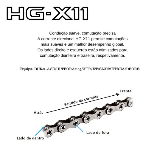 Corrente Shimano Cn-hg601 11v Deore Slx/xt/105 138 Elos