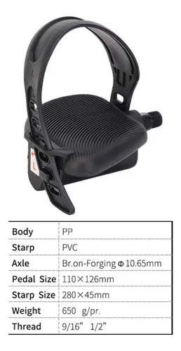 - Reemplazo Del Pedal De La Bicicleta De Ejercicio Correas