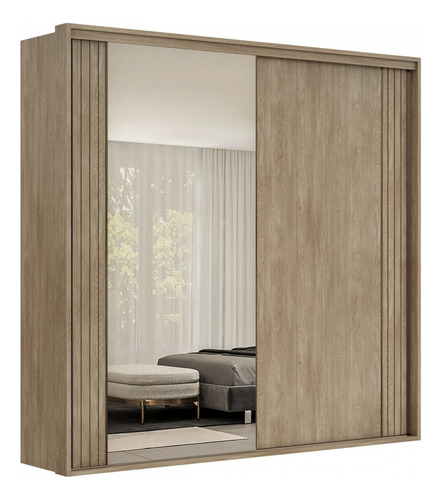 Guarda-roupa Casal Imperium 2 Portas 6 Gavetas Com Espelho