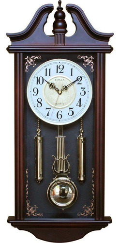 Relógio De Parede Pêndulo Retrô Vintage Antigo 66cm Dourado