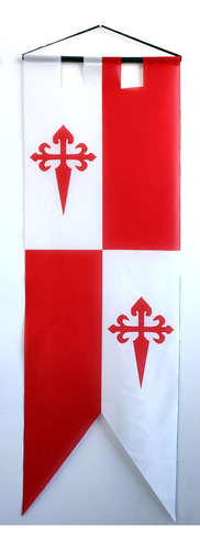 Estandarte Bandera Medieval Orden De Santiago 50x140cm