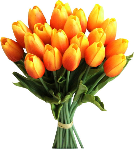 Flores Artificiales 20 Tulipanes Hogar Fiesta Deco - Sunset