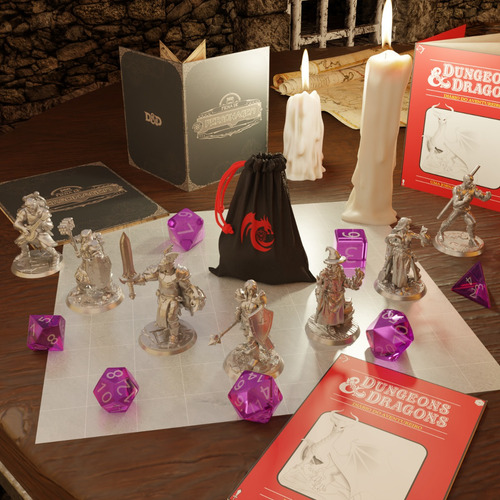 Kit Rpg Dungeons & Dragons Fichas Personagem Mapa Grid Dados