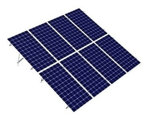 Base Vertical Para 8 Paneles Solares 72 Celdas A 20 Grados