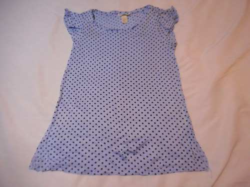 Remera Hym Celeste Lunares Azules Talle Xs