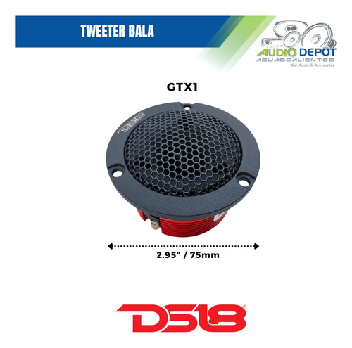 Tweeter Bala De Compresión 3 PuLG 240w Max Ds18 Gtx1 1pz