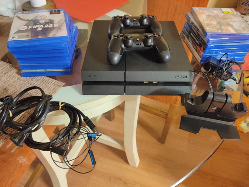 Playstation 4, 2, Controles, Cargador Y 15 Juegos Físicos.