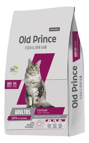 Old Prince Equilibrium Gato Adulto Esterilizado X 3 Kg. 