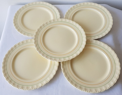 Lote 5 Platos De Postre Loza Inglesa Grindley 1936 A 1954