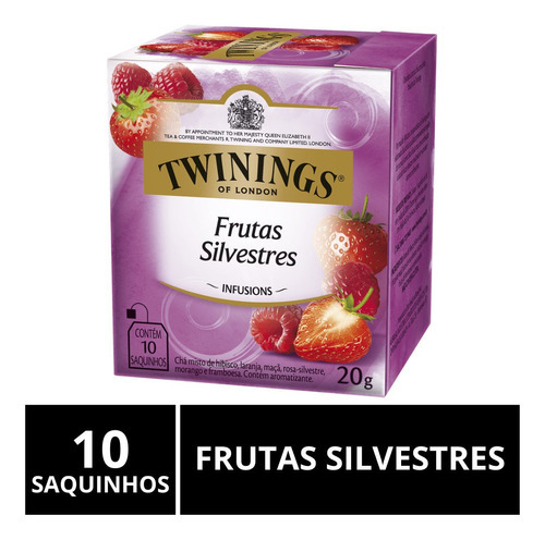 Chá Twinings, Chá Frutas Silvestres, Caixa Com 10 Saquinhos
