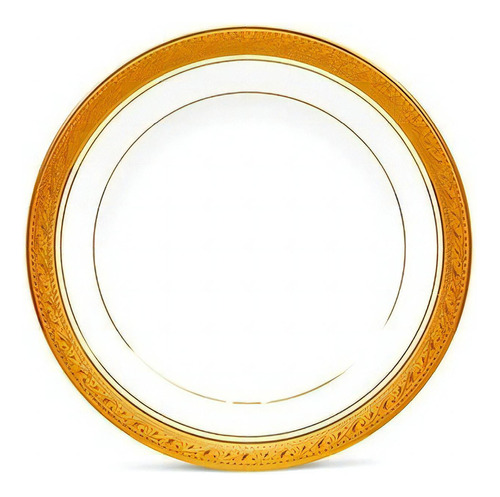 Plato Pan De Porcelana Crestwood Gold 16 Cm Noritake