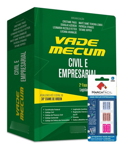 Vade Mecum Civil E Empresarial + Etiqueta Marca Fácil Empresarial, De Cristiane Pauli De Menezes. Editora Juspodvim, Capa Dura Em Português, 2023