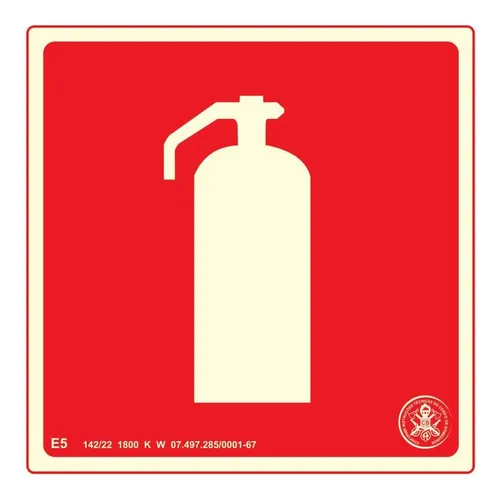 comprar Placa De Sinalização Extintor E5 Fotoluminescente