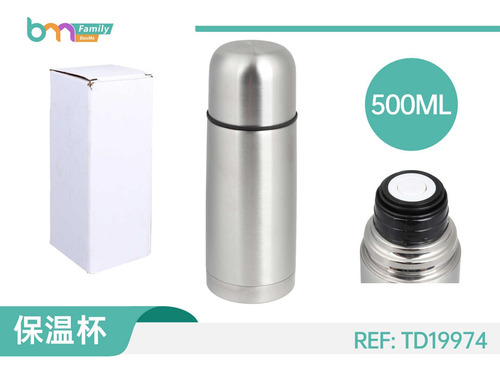 Termo Individual 500ml Botella Termica Color Gris