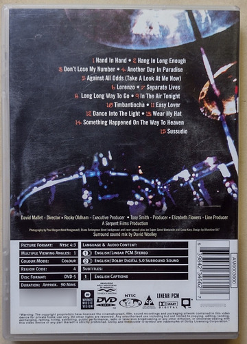 Dvd Phil Collins Live And Loose In Paris 1997 (excelente) (Usado)