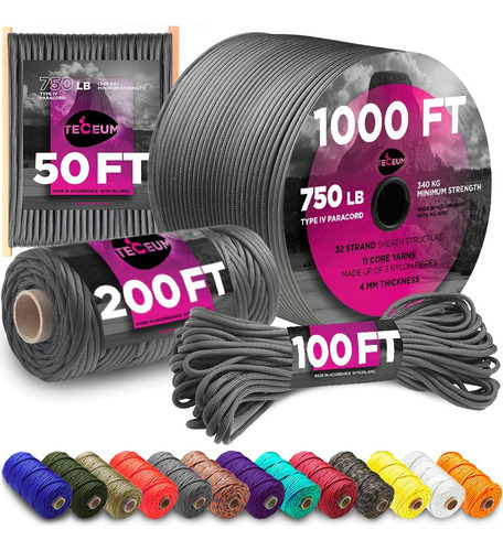 Cuerda Paracord Teceum - Ideal Para Supervivencia