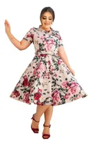 Comprar Vestido Gode Midi Rodado + Cinto De Brinde - Moda Evangelica