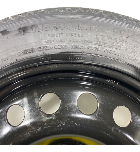 Estepe Fino Volvo Xc60 T5 2014 2015 2016 T125/80/r17 Preto (Usado)