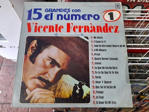 Lp Vicente Fernandez 15 Grandes Con El 1 Acetato,long Play