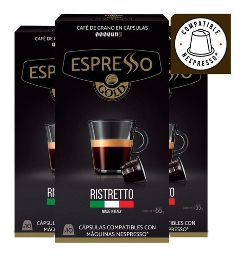 30 Capsulas Cafe De Grano Espresso Gold