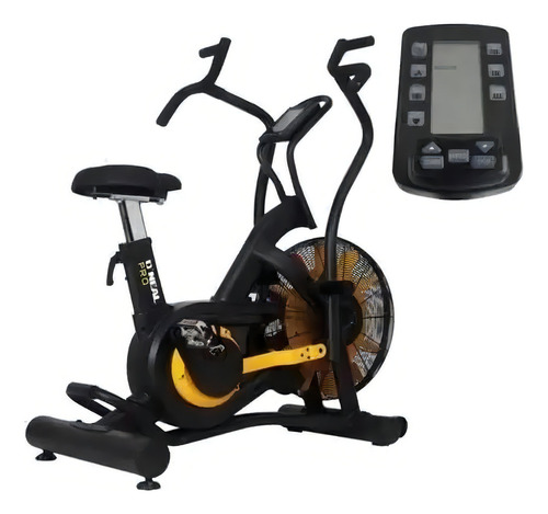 Bicicleta ergométrica O'Neal BF820 cor preto e amarelo