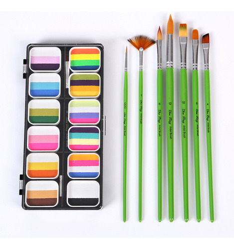 Set De Acuarelas 12 Colores Profesionales Con Pinceles.pin