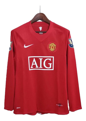 Jersey Manchester United 2008 Premier League Manga Larga