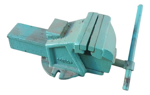 Morsa De Bancada Somar Antiga N8 20.3cm Em Perfeito Estado Verde (Usado)