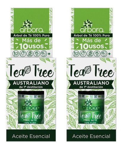 2pack Tea Tree Australiano 100%puro Árbol De Té Certificado