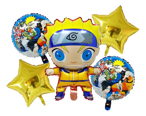 Juego De Globos Decoracion Fiesta Infantil De Naruto