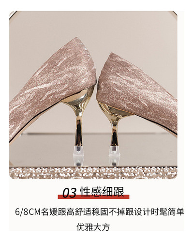 Zapatos De Boda De Tacón Alto De Cristal Para Mujer