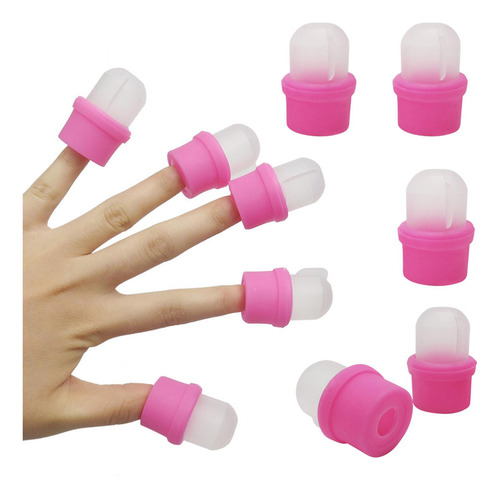B 10 Clips De Plástico Para Quitar Esmalte De Uñas, Tapas De