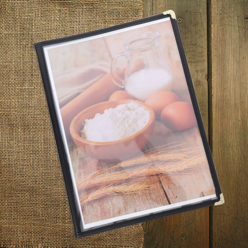 Carpeta De Menú De Restaurante Con Bolsillos Insertables, Li