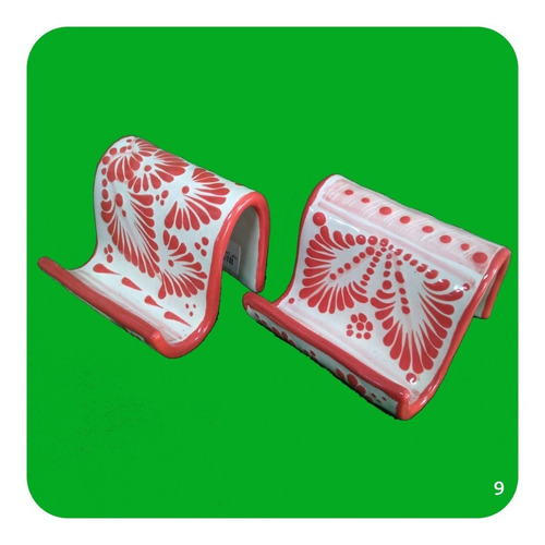 Imagen 1 de 6 de 2 Porta Celular De Talavera Poblana Rojo Bases Diferentes