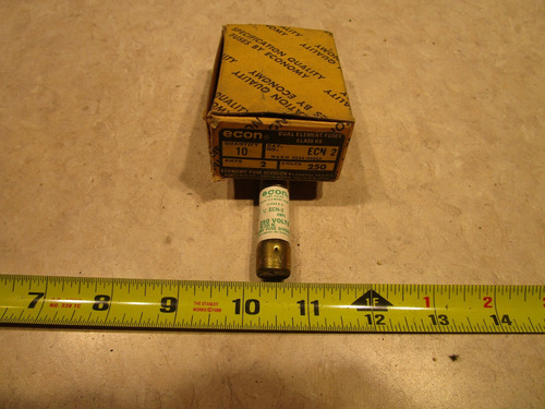 Box Of 10 Econ Ecn2, Time Delay Fuse, 250v, 2a, D016 Ccy