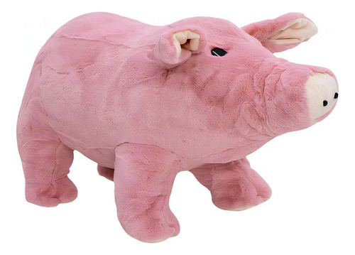 Peluche de 33 cm con forma de cerdo criado en color melocotón rosa
