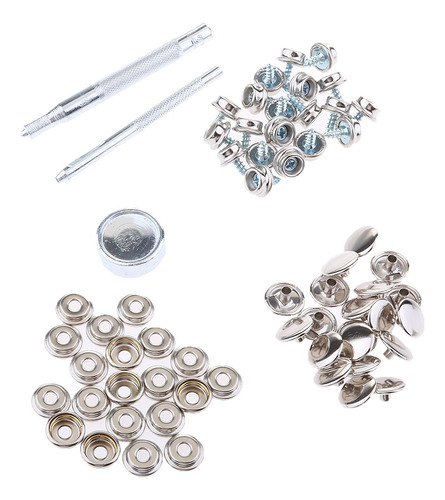 63pcs Lona Del Barco Cubierta A Presión De Acero Inoxidable